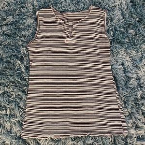 *SOLD* 90s Sleeveless Grey & White Balli Queens Tank Top